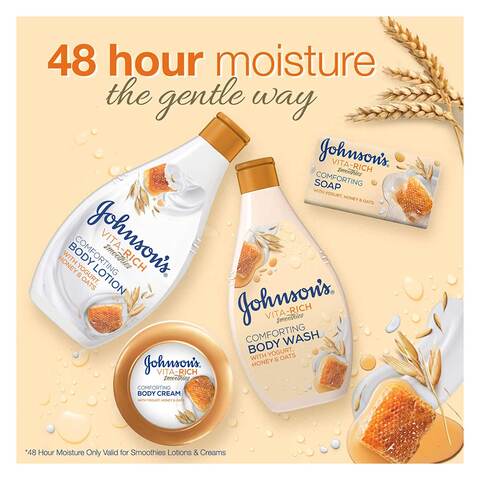 JOHNSON&#39;S Honey &amp; Yogurt Shower Gel 400 ml + 250 ml Free