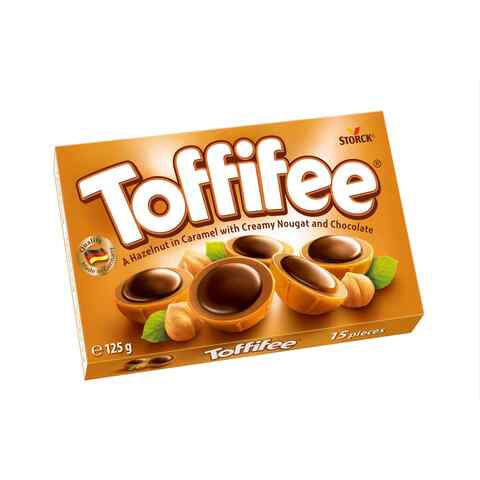 Storck Toffifee Hazelnut In Caramel With Creamy Nougat And Chocolate Toffee 125g