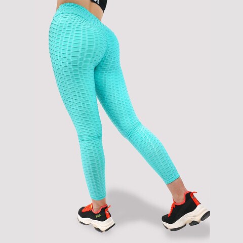 Buy Kidwala Greek Patterned Leggings - High Waisted Workout Gym Yoga Bubble  Texture Neon Pant for Women (Small, Green) Online - Shop on Carrefour UAE