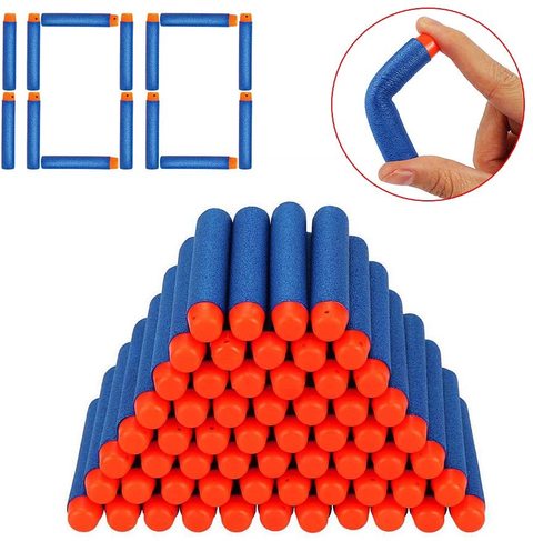 Samdone 100pcs 7.2cm Refill Bullet Darts for Nerf N-strike Elite Series Blasters Kid Toy Gun