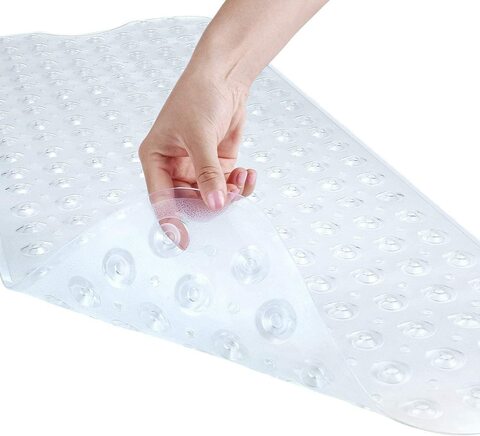 Doreen Non Slip Bath Mat Anti Slip Suction Shower Tub Mat Vinyl Material 100 x 40 cm Long Ideal For Homes Hotels Gyms Care Facilities Spas（GC1615A）
