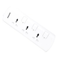 Philips 3 Way Extension Socket With Individual Switch 2m