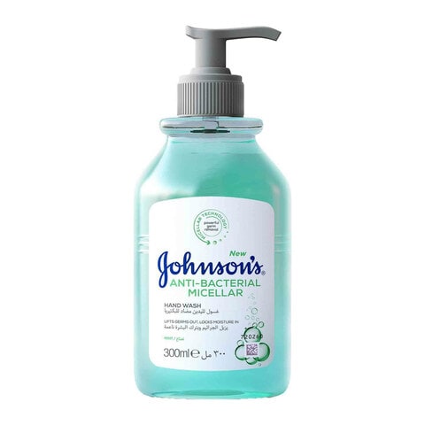 Buy Johnsons Antibacterial Micellar Hand Wash Mint 300ml in Saudi Arabia