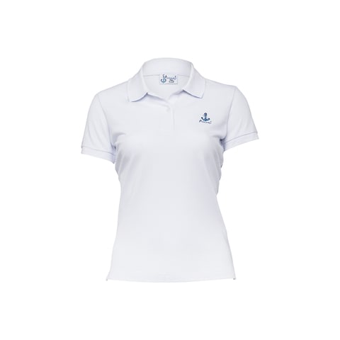 Black and white women's polo outlet shirt