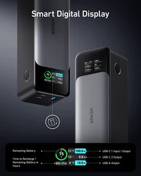 Anker 24,000mAh Power Bank, 3-Port Portable Charger with 140w Output, 737 (PowerCore 24K), Smart Digital Display, Compatible with iPhone 14/13 Series, Samsung, Dell, AirPods, and More