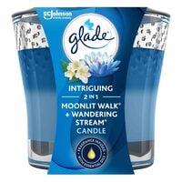 Glade Intriguing 2in1 Moonlit Walk &amp; Wandering Stream Scented Candle 3.4Oz