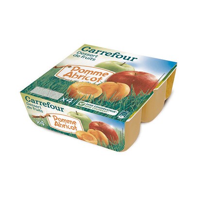 Carrefour Apple and Apricot Compotes 4X1