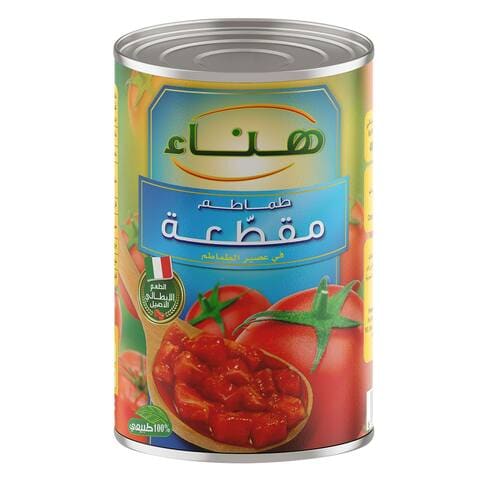 Buy Hanaa Chopped Tomatoes In Tomato Juice 400g in Saudi Arabia