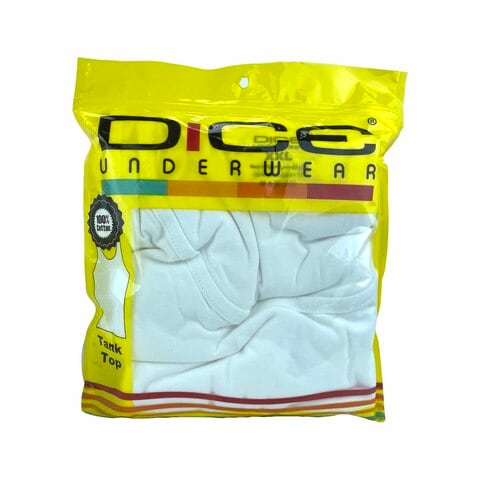 Buy Dice DM119 Under Shirts - 2XL - 3 Pieces - White Online - Shop Fashion,  Accessories & Luggage on Carrefour Egypt