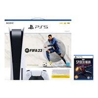 Sony PlayStation 5 Console With FIFA 2023 Game Voucher And Spider-Man Game White