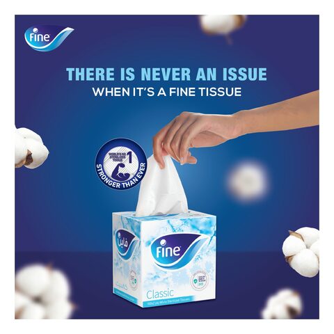 Fine Facial Tissue Cubic Box 100 Sheets X 2 Ply Pack Of 1