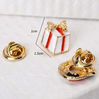 Aiwanto Christmas Decoration Brooch Pins for Clothing Bags Jackets Accessories for Cloth Kid&#39;s Santa Buttons Pins for Cloth Accessories for Christmas Festival