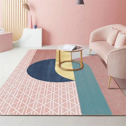 Non Slip Modern Area Rug Floor Carpet Made With High Quality Crystal Velvet With Light Luxury Material For Indoor Living Room Dining Room Bedroom With Beautiful Print (Size 140&times;200CM)