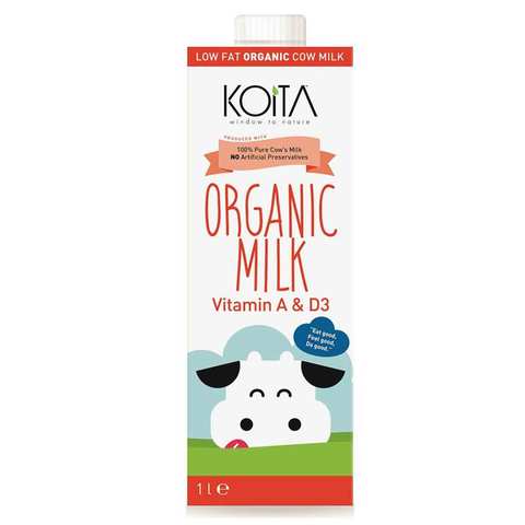 Koita Organic Milk Low Fat 1 Liter
