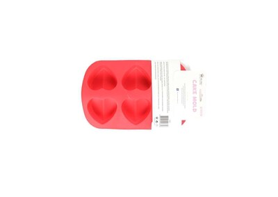 Freshware 12-Cavity Silicone Mini Heart and Soap Mold - Red