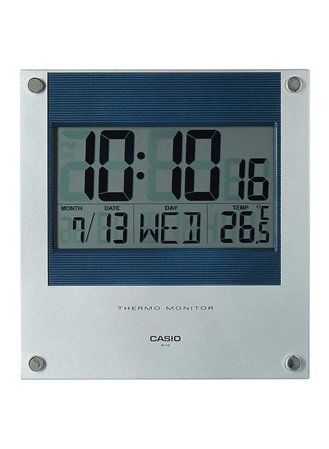 Casio - Digital Wall Clock ID-11S-2DF Silver 23.6 x 22.1 x 2.4centimeter