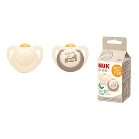 Nuk For Nature Rubber Soother 0-6m SNK747 Multicolour Pack of 2