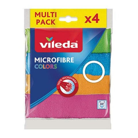 Vileda microfibre colors m/pk 4 pieces