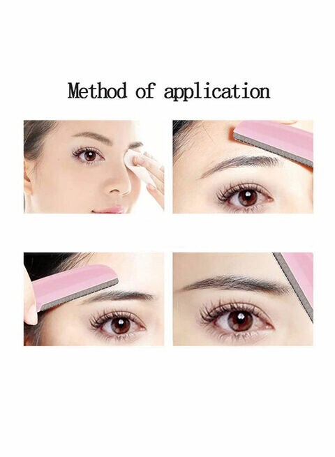 3-Piece Eyebrow Razor Pink 15cm