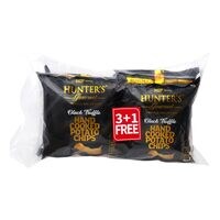 Hunter&#39;s Gourmet Truffle Collection Hand Cooked Potato Chips Black Truffle 40g Pack of 4