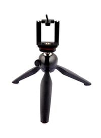 Yunteng - Portable Telephone Camera Tripod With Clip Stand Black