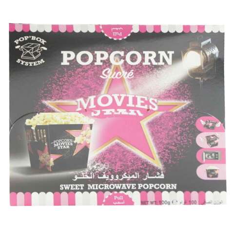 Buy Movies Star Microwave Sweet Popcorn 100g Online Carrefour Kuwait