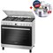 Bosch Gas Cooker 90x60 CM HGV1D0V50M Black Silver (Plus Extra Supplier&#39;s Delivery Charge Outside Doha)