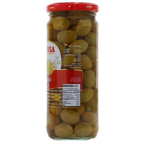 jar of green olives