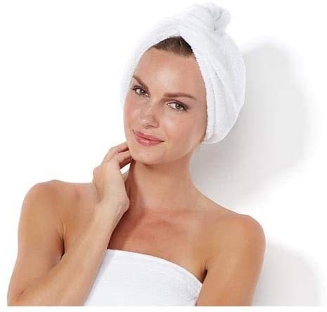 Shower head best sale towel wrap