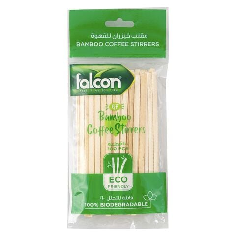 Falcon Bamboo Coffee Stirrers Beige 100 PCS