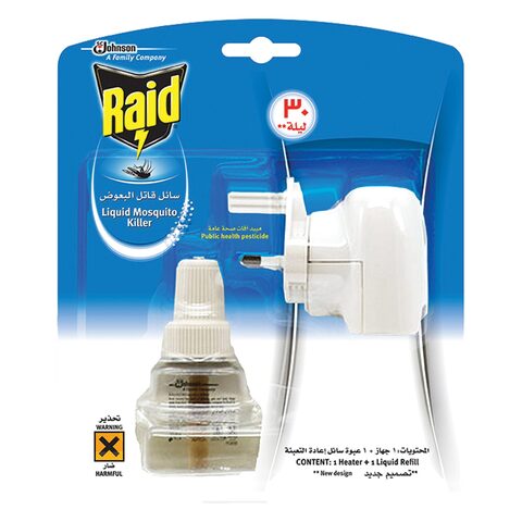 Raid Liquid Mosquito Repellent, Electric Diffuser with Refill, Neutral Scent, 41ml