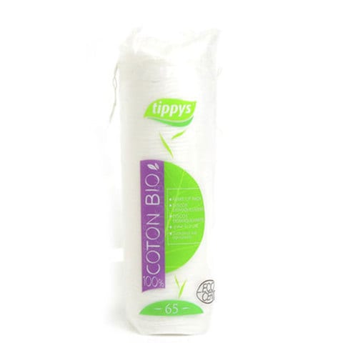 Tippys Bio Cotton Makeup Pads White 65 count