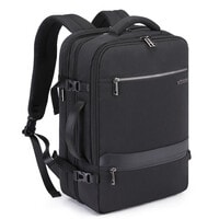 Arctic Hunter Expandable Travel Backpack Water Resistant 180&deg; Opening Built In USB/Headphone Port Computer Bag for Men Women B00350 Black