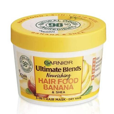 Buy Garnier Ultra Doux Nourishing Banana 3-In-1 Hair Food Yellow 390ml in Saudi Arabia