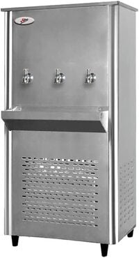 Milton Water Cooler 3 Tap 65 Gallons With Full Stainless Steel Body Taps For Chilled Water With Built-in Cooling Function Color Silver Model - ML65T3D1 -1 Year Full &amp; 5 Year Compressor Warranty.