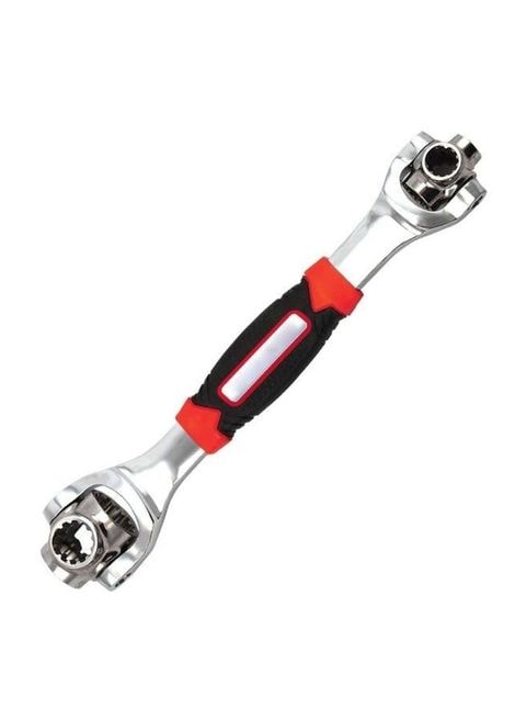 Generic - Steel Multi Function Tiger Wrench Silver/Black/Red 30X7X7centimeter