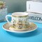 Lihan 12Pcs Ramadan Design Porcelain Turkish Coffee Cups (6) And Saucer (6) Set With Saucer Dishwasher Safe And Good For Gatherings, Wedding, Parties
