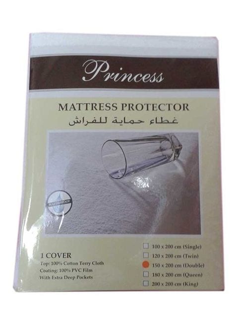 Princess - Terry Water Proof Mattress Protector White 100x200 cm