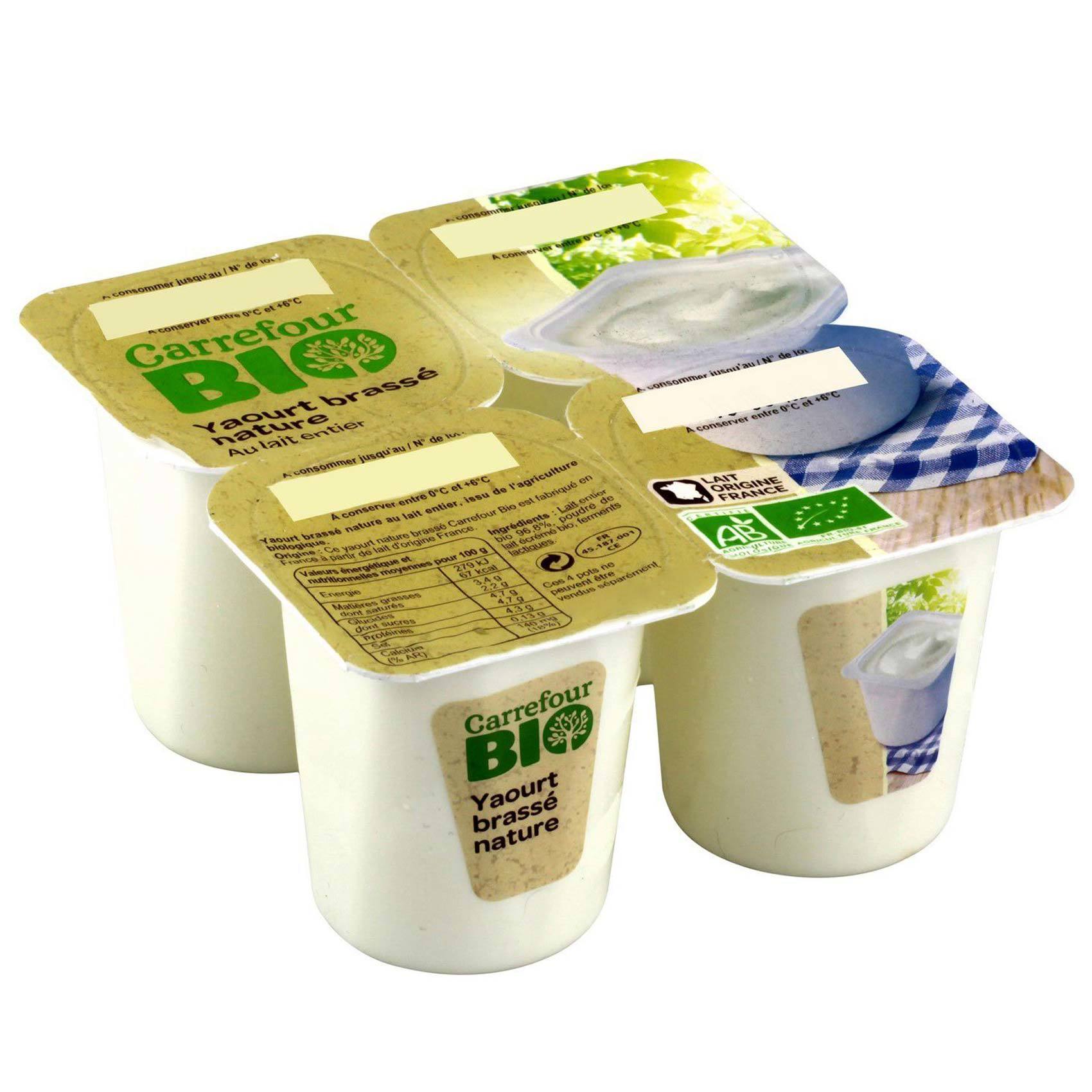 Buy Carrefour Bio Natural Bourgeo Brewed Yogurt 125g X 4 Online Shop Bio Organic Food On Carrefour Saudi Arabia