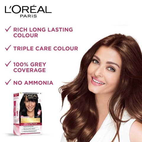 Buy L'Oreal Paris Excellence Creme Hair Color - 1.0 Black Online - Shop ...