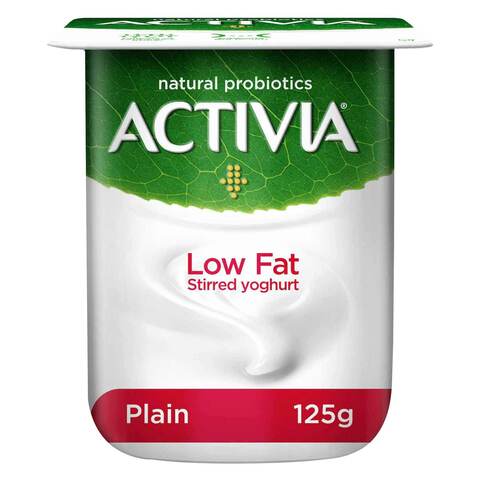 Activia Low Fat Plain Stirred Yoghurt 125g