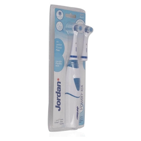Jordan Powerflex Sparkle Electric Toothbrush With Brush Head Multicolour 2 count