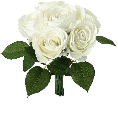 Yatai Artificial Rose Flowers, White