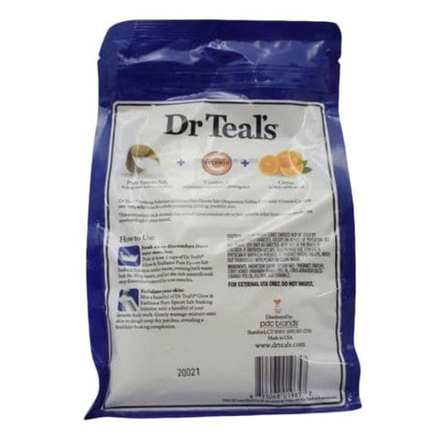Dr. Teals Soaking Solution Vitamin C And Citrus Essential Oils Pure Epsom Salt White 1.36kg