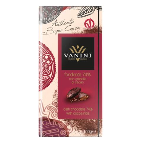 Vanini 74% Dark Chocolate Bar 100g