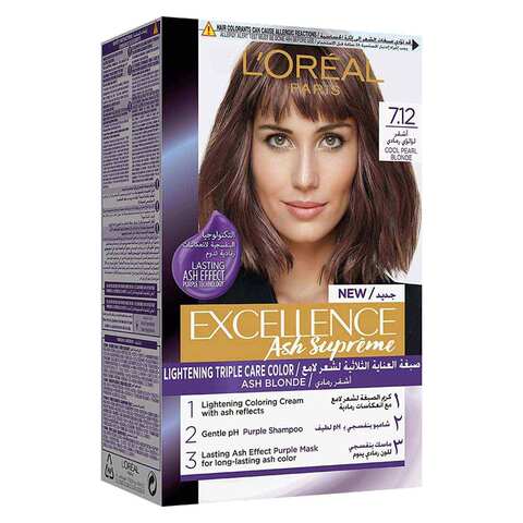Buy L'Oreal Paris Excellence Ash Supreme Hair Color  Cool Pearl  Blonde Online - Shop Beauty & Personal Care on Carrefour Egypt