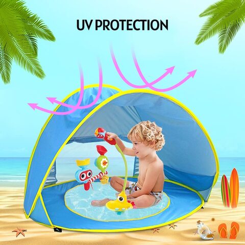 Buy Baby Beach Tent Pool Tent Portable Sun Shelter with Pool UV