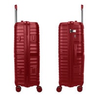 Hard Case Trolley Luggage Set of 3 For Unisex Polypropylene Lightweight 4 Double Wheeled Suitcase With Built In TSA Type Lock Travel Bag KH1005 Wine Red