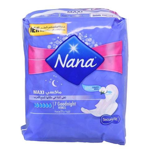 Nana Pads Maxi Goodnight Wings 7 Pads