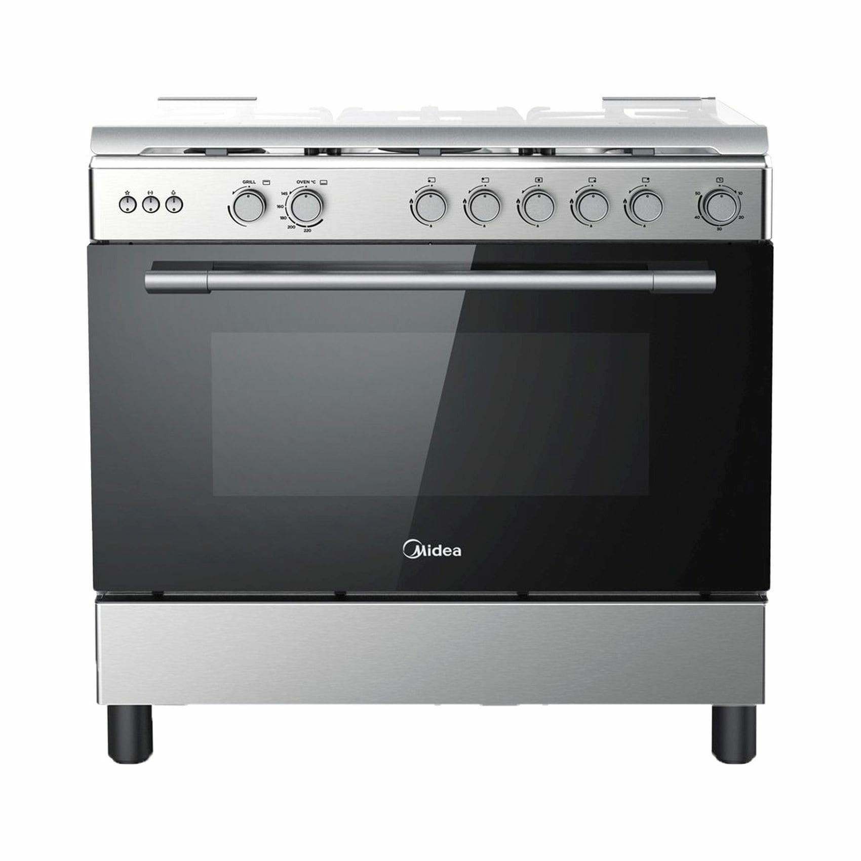 Buy Midea Gas Cooker CME9060C SIlver Online Shop Electronics